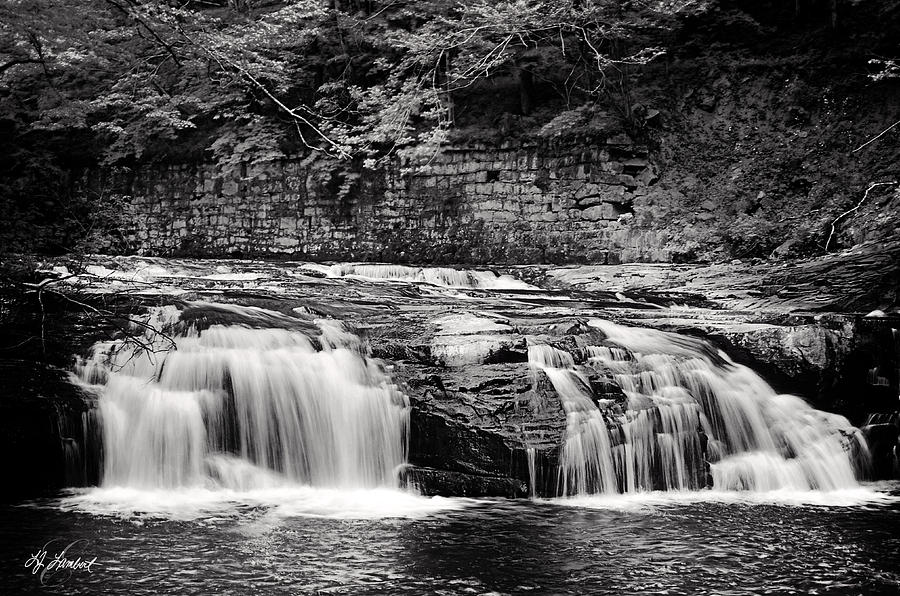 Black And White Waterfalls Photograph By Lj Lambert - Fine Art America