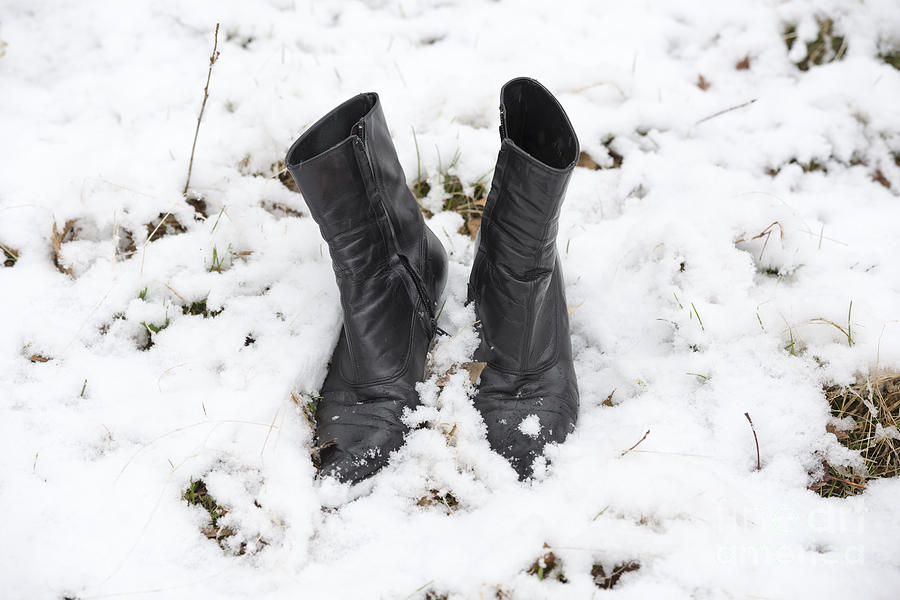 Black boots Photograph by Mats Silvan