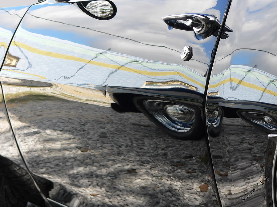 Black Camaro S S Cruisin Reflection  Photograph by Kathy K McClellan