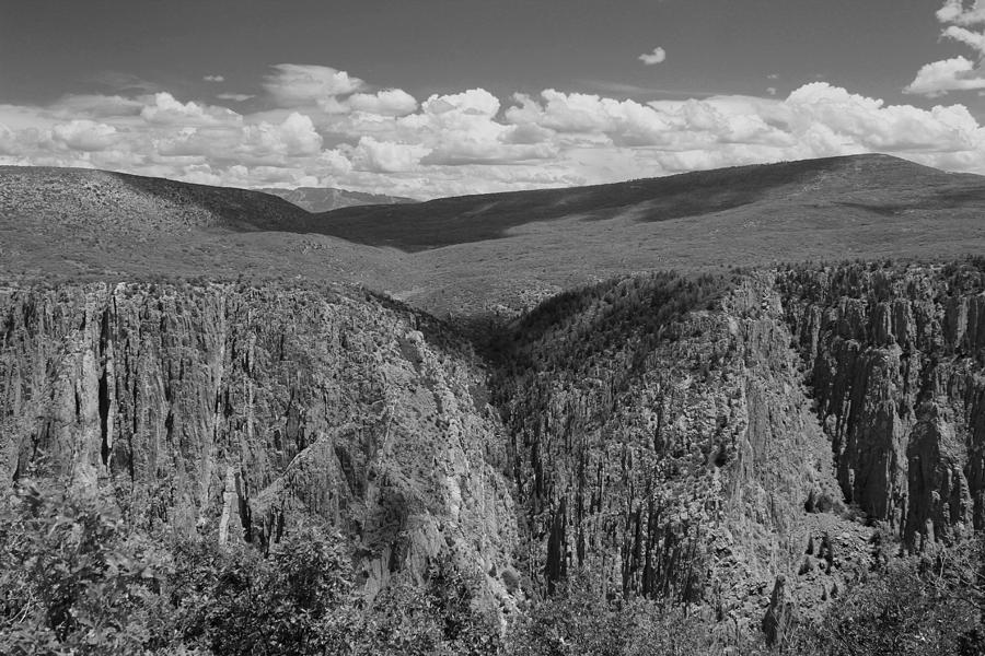 Black Canyon of the Gunnison 3 BW Photograph by Mary Bedy
