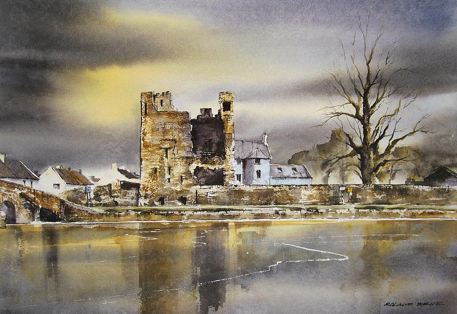Castle Painting - Black Castle Leighlinbridge by Roland Byrne