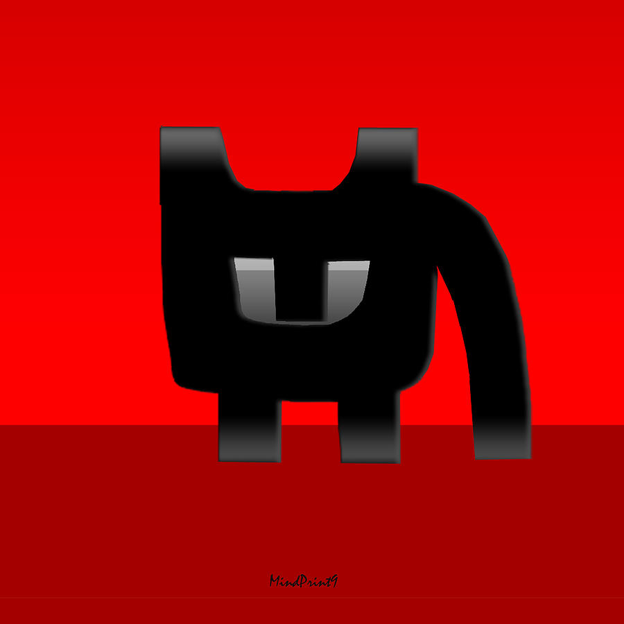 Black Cat Digital Art by Asok Mukhopadhyay