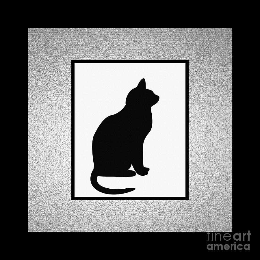Black Cat on Mosaic  Digital Art by Barbara A Griffin