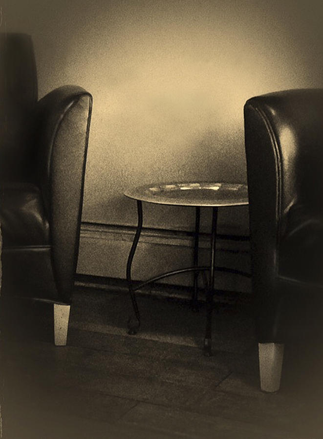 Vintage Mixed Media - Black chairs by Bob RL Evans