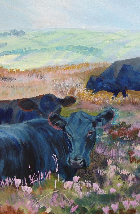 Black Cows On Dartmoor Painting