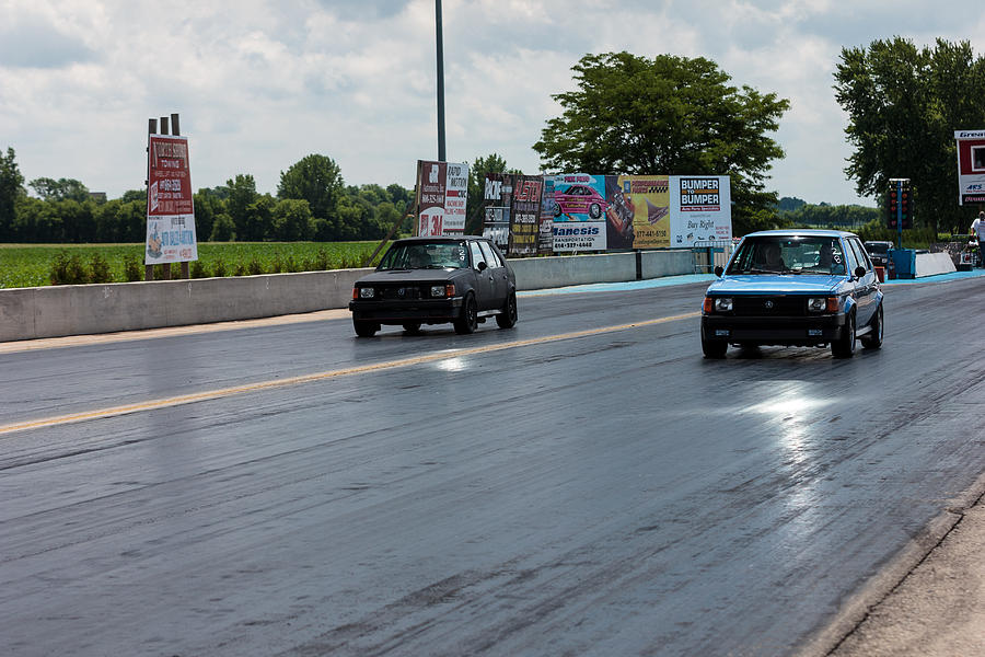 Black Dodge Omni GLH vs Blue Dodge Omni GLH - 02 Photograph by Josh Bryant