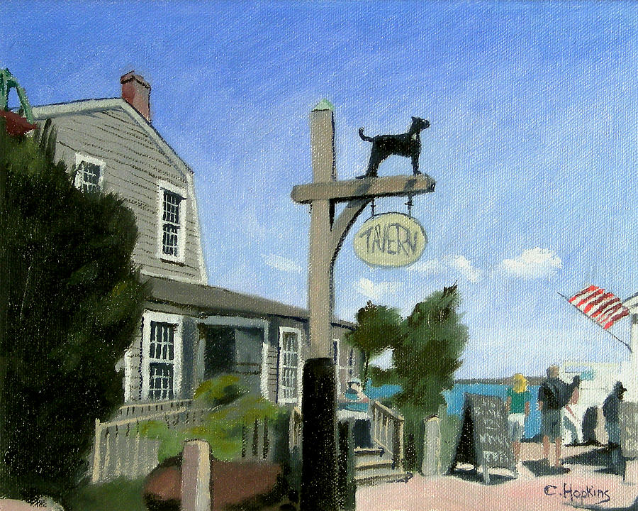 Landscape Painting - Black Dog Tavern Marthas Vineyard Massachusetts by Christine Hopkins