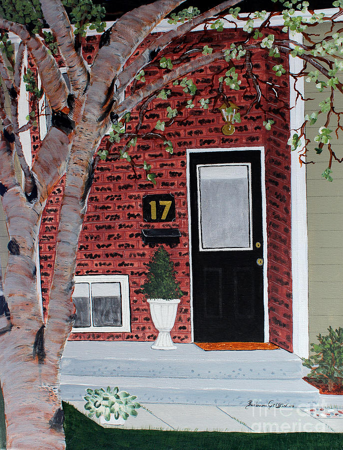 Black Door  Painting by Barbara A Griffin
