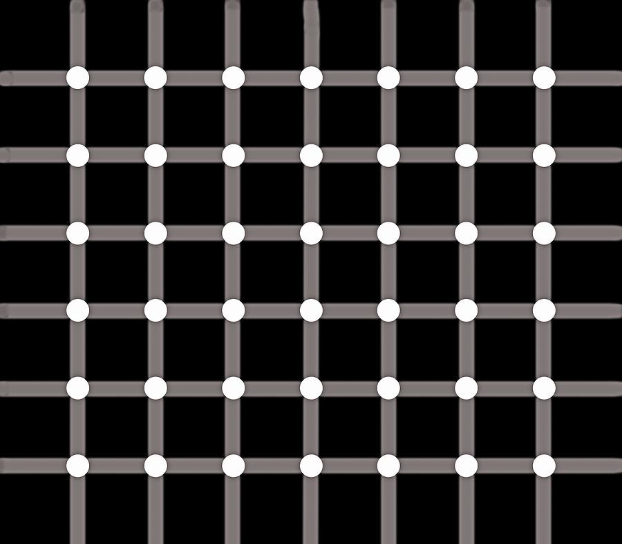 Black Dot Illusion Digital Art by Nick Kloepping