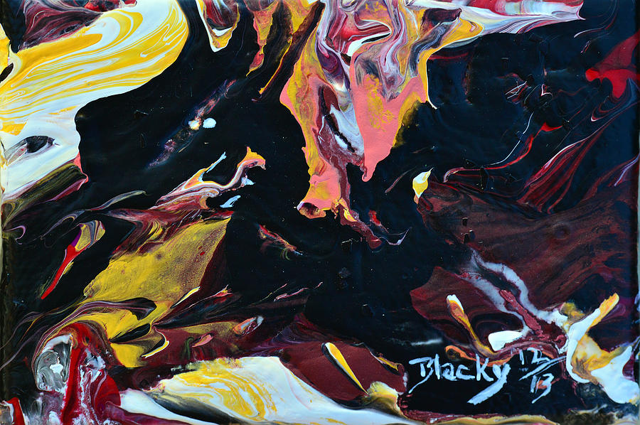 Black Dragon Painting by Donna Blackhall