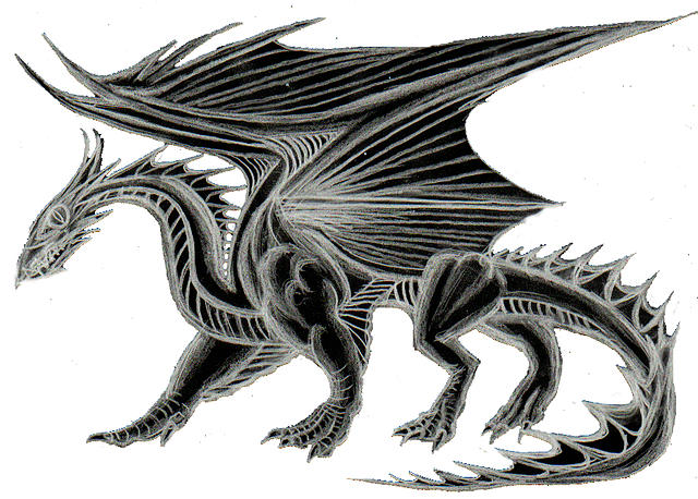 Black Dragon Digital Art by Jesse Harris