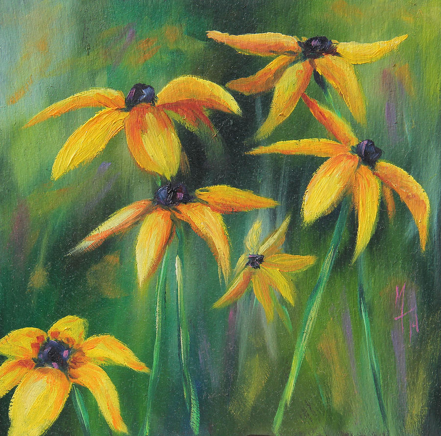 Black- Eyed Susans 2 Painting by Meaghan Troup