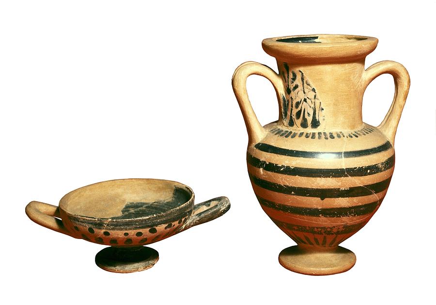 Square Photograph - Black-figure Amphora And Kylix. 6th-5th by Everett