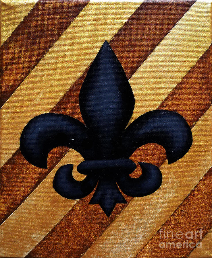 Black Fleur De Lis Painting by Hershel Kysar - Fine Art America