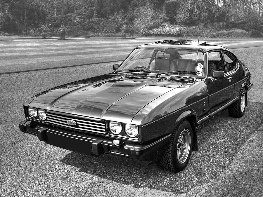 Black Ford Capri 1978 - 1986 Photograph by Gill Billington