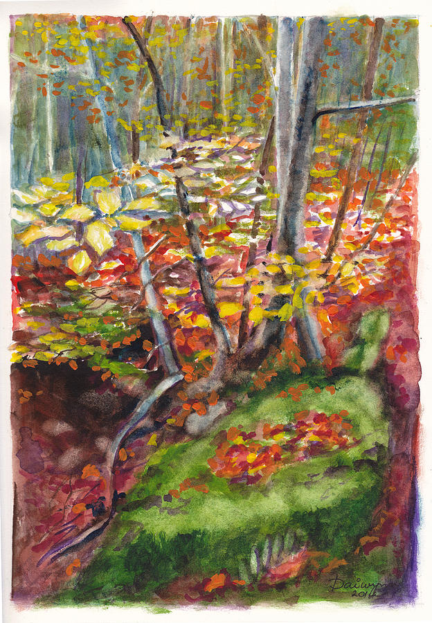 Fall Painting - Black Forest Oktober by Dai Wynn