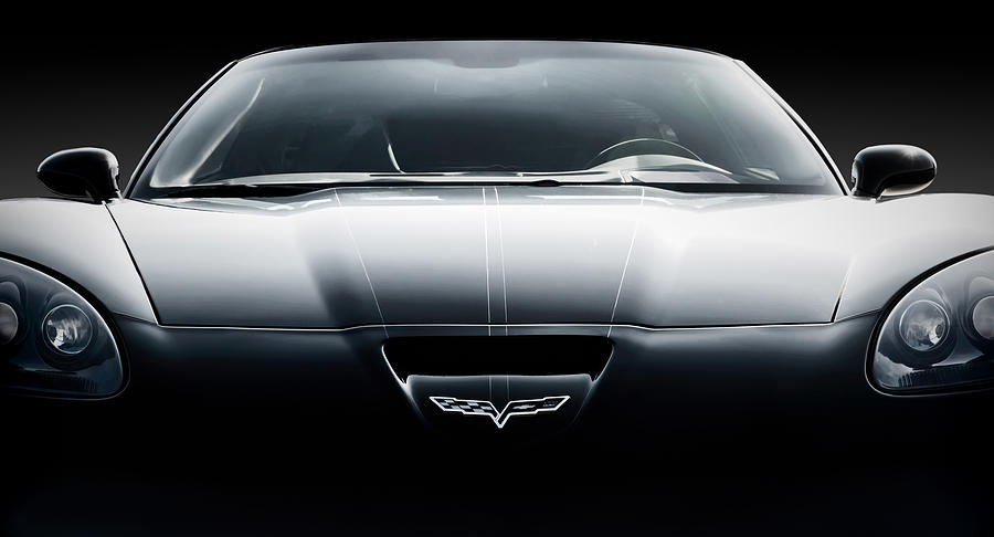 Transportation Digital Art - Black Grand Sport Corvette by Douglas Pittman