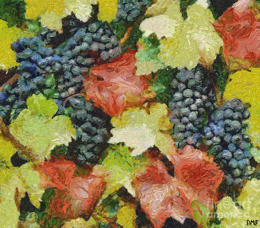 Black Grapes Painting by Dragica  Micki Fortuna