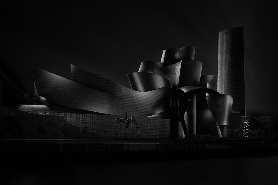 Architecture Photograph - Black (guggenheim) Angle Iv by Juan Pablo De