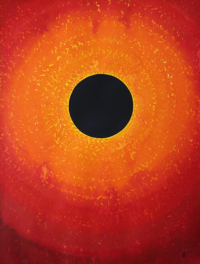 Black Hole Sun original painting Painting by Sol Luckman