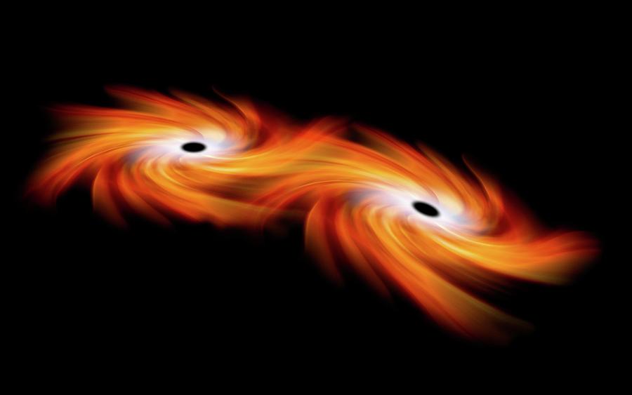 Black Holes Merging In Space Photograph by Victor De Schwanberg - Pixels