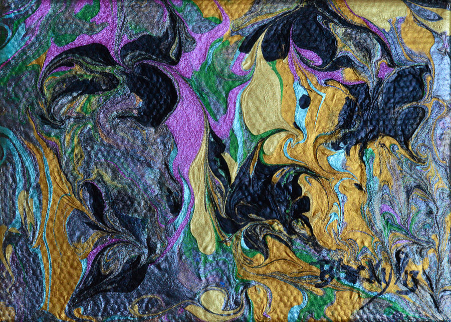 Black Iris Painting by Donna Blackhall - Pixels