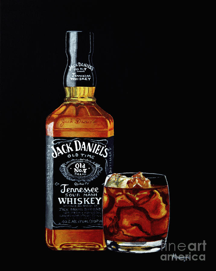 Jack Daniels Painting - Black Jack by Alacoque Doyle
