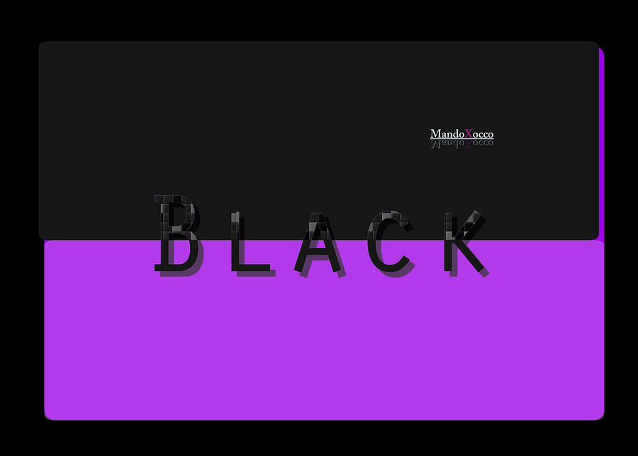 Black Lila Art Mixed Media by Mando Xocco
