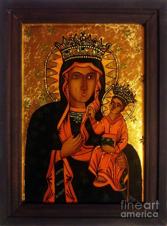 Madonna Painting - Black Madonna from Kaczyka by Ionela Marin