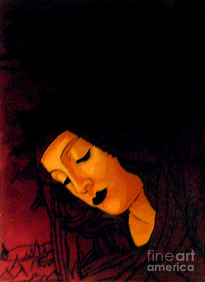 Madonna Painting - Black Madonna by Genevieve Esson