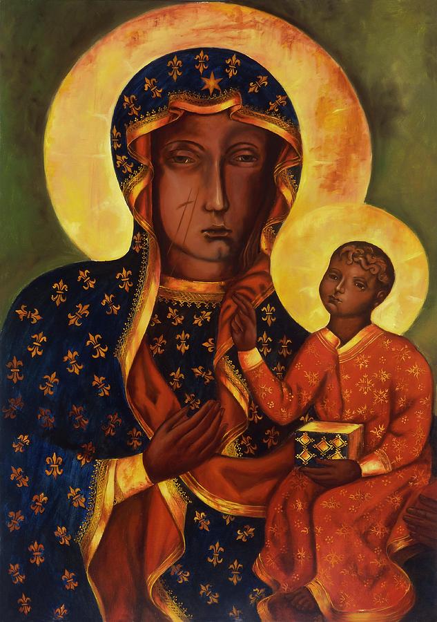 The Black Madonna of Czestochowa Painting by Irek Szelag