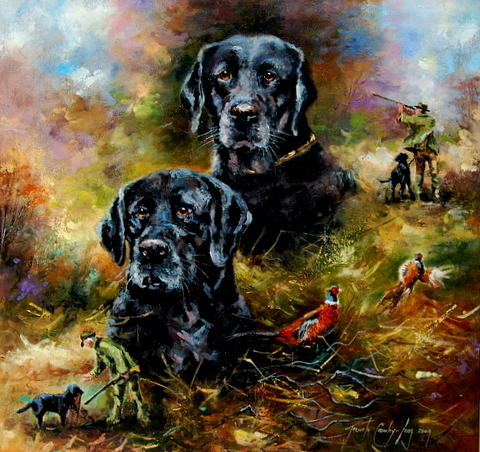 Dog Painting - Black Magic by Jacinta Crowley-Long