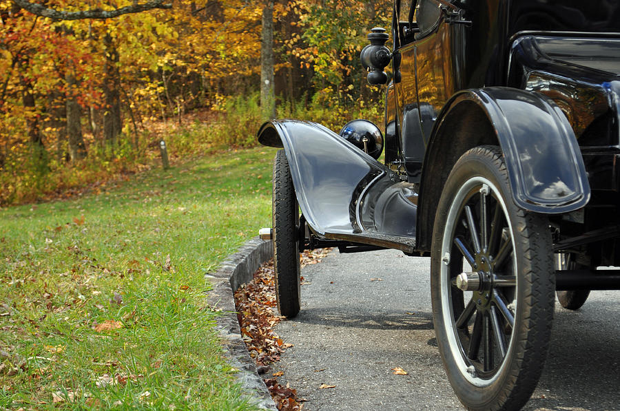Black Model A on Blue Ridge Parkway Photograph by Bruce Gourley