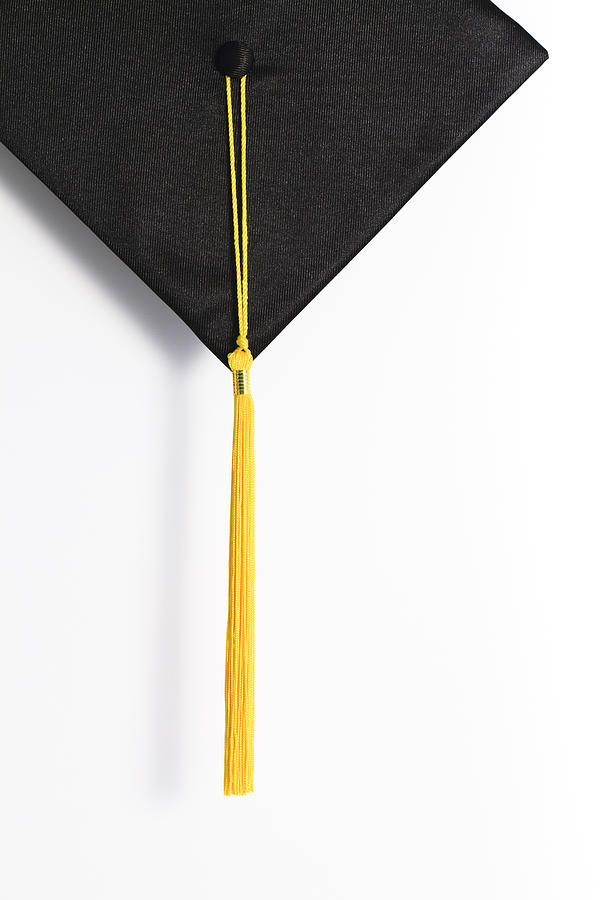 Black Mortar Board with Gold Tassel Photograph by DustyPixel