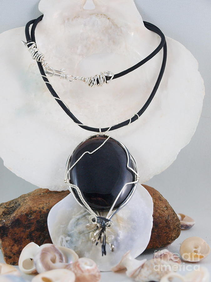 Black Onyx Necklace Photograph by Vivian Martin