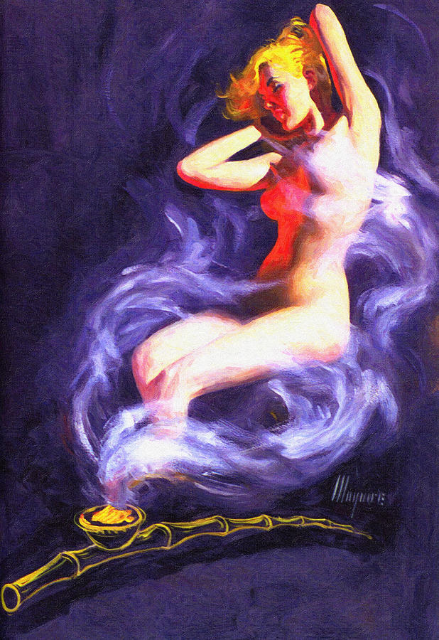 Pulp Fiction Painting - Black Opium Cover Art. Vintage Pulp Fiction Paperback by Big 88 Artworks