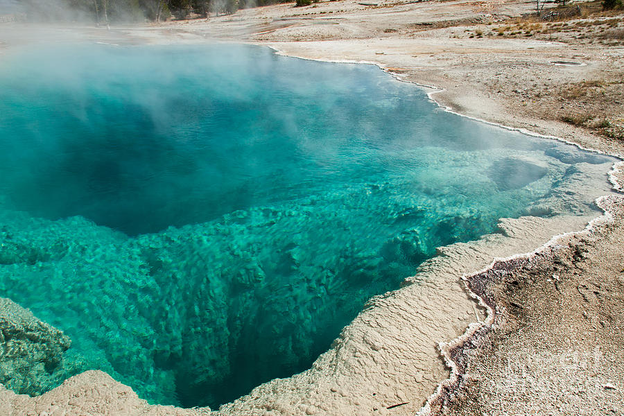 Black Pool in West Thumb Geyser Basin Photograph by Fred Stearns
