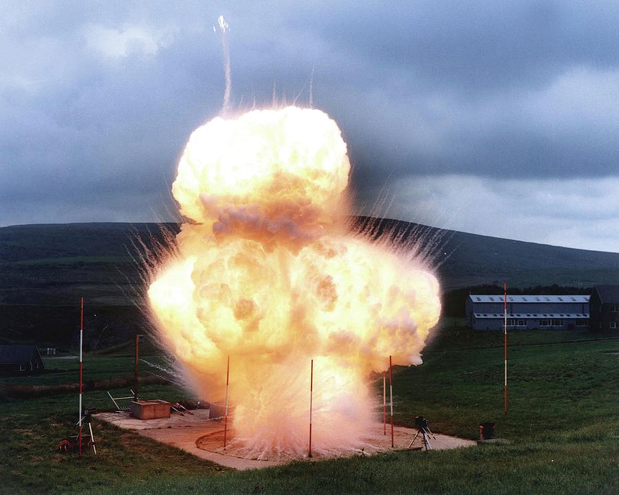 Black Powder Explosion Photograph by Crown Copyright/health & Safety Laboratory Science Photo Library