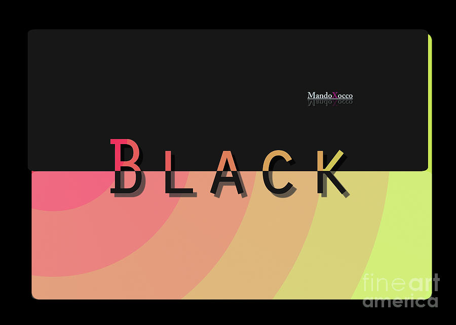 Black Rainbow Malve Mixed Media by Mando Xocco