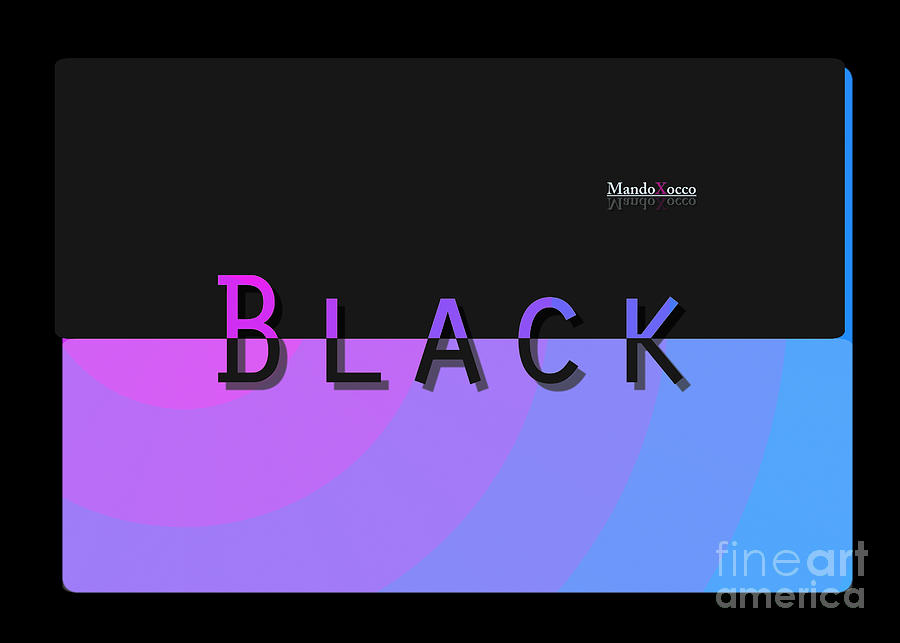 Black Rainbow Pink Mixed Media by Mando Xocco