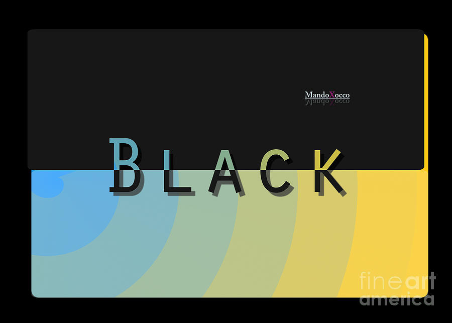 Black Rainbow Yellow Mixed Media by Mando Xocco