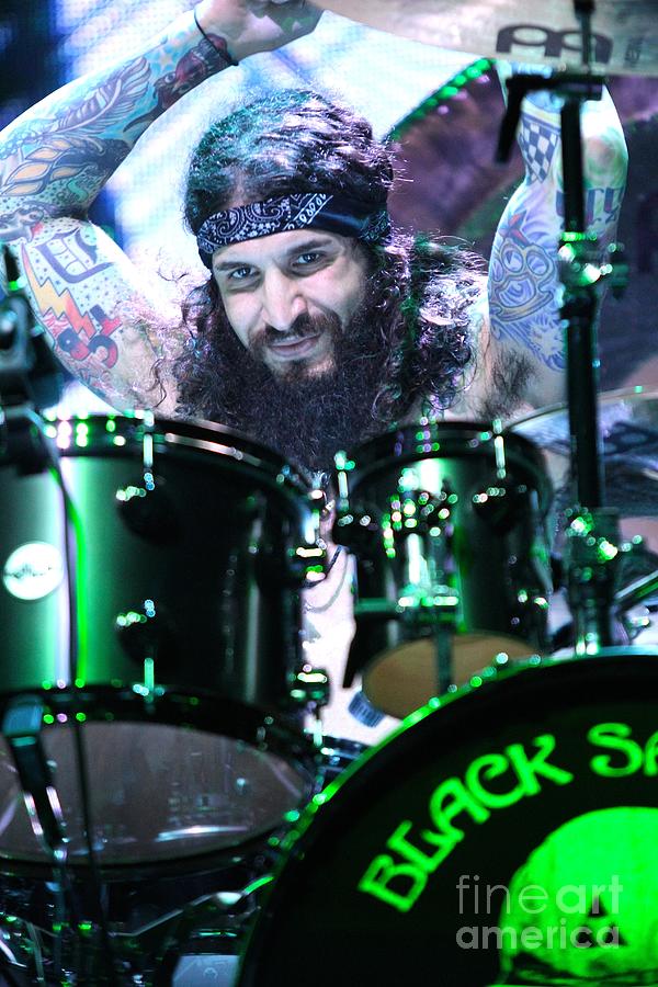 Drum Photograph - Black Sabbath - Tommy Clufetos by Concert Photos