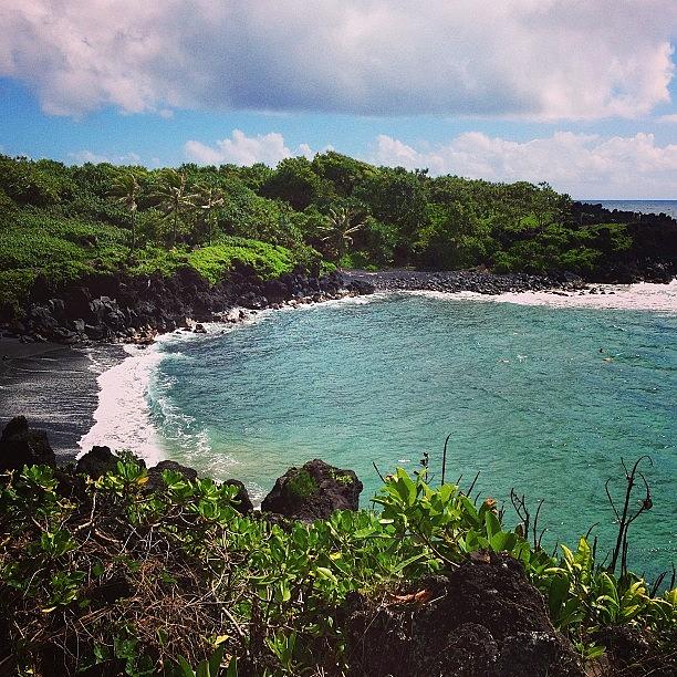 Maui Photograph - Black Sand Beach, Hana #maui #hana by Ariana Picciuto