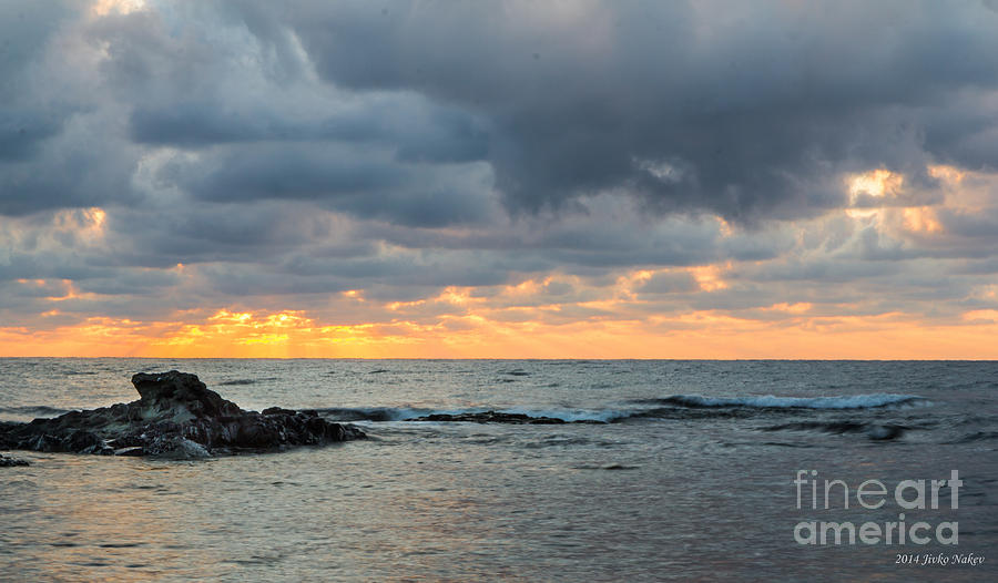 Black Sea Sunrise Before Storm Photograph by Jivko Nakev
