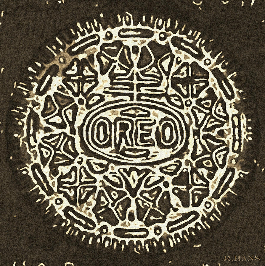 Cookie Photograph - Black Sepia Oreo by Rob Hans
