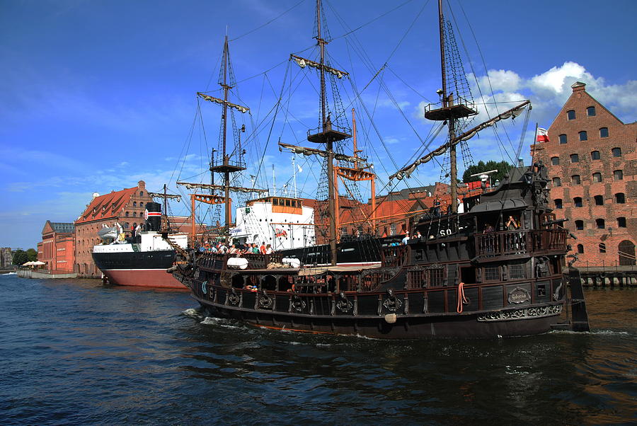 Black Ship Docked in Gdansk Photograph by Jacqueline M Lewis