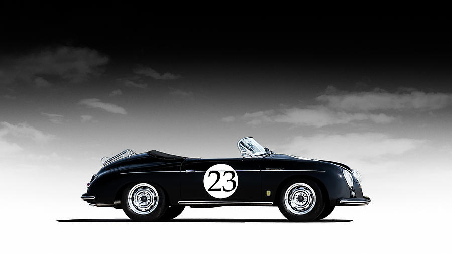 Black And White Digital Art - Black Speedster by Douglas Pittman