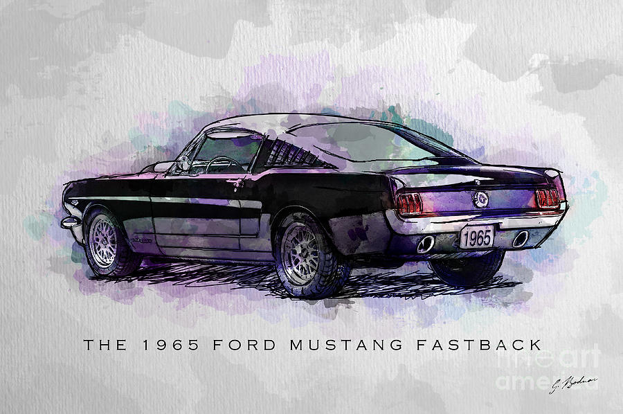 1965 Ford mustang artwork