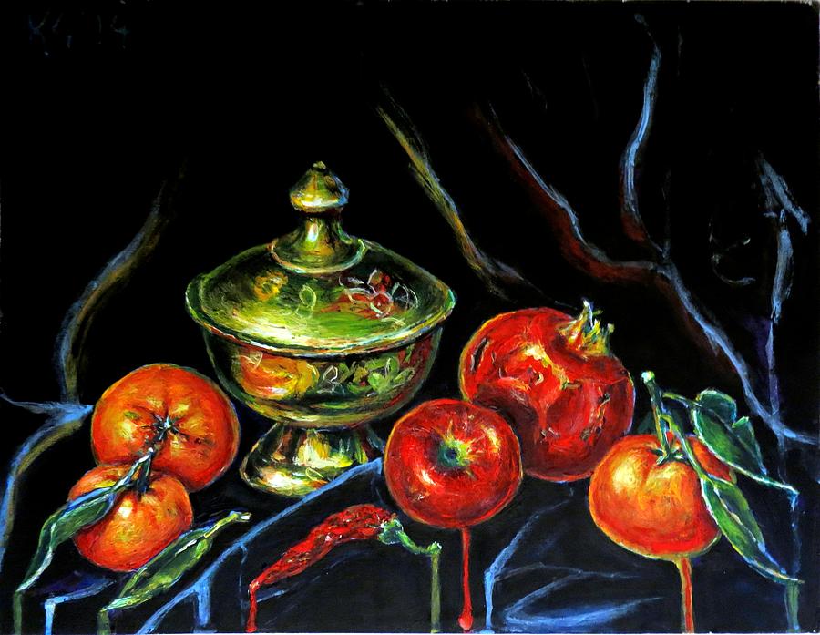 Black Still Life Painting by Kazim C - Fine Art America