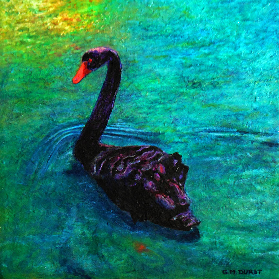 black swan painting
